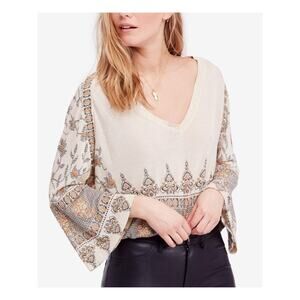 Free People Medallion Printed Dolman Long Sleeve - M